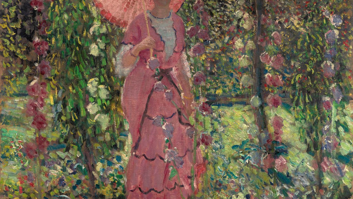 Hollyhocks - Frieseke, Frederick Carl. Museo Nacional Thyssen